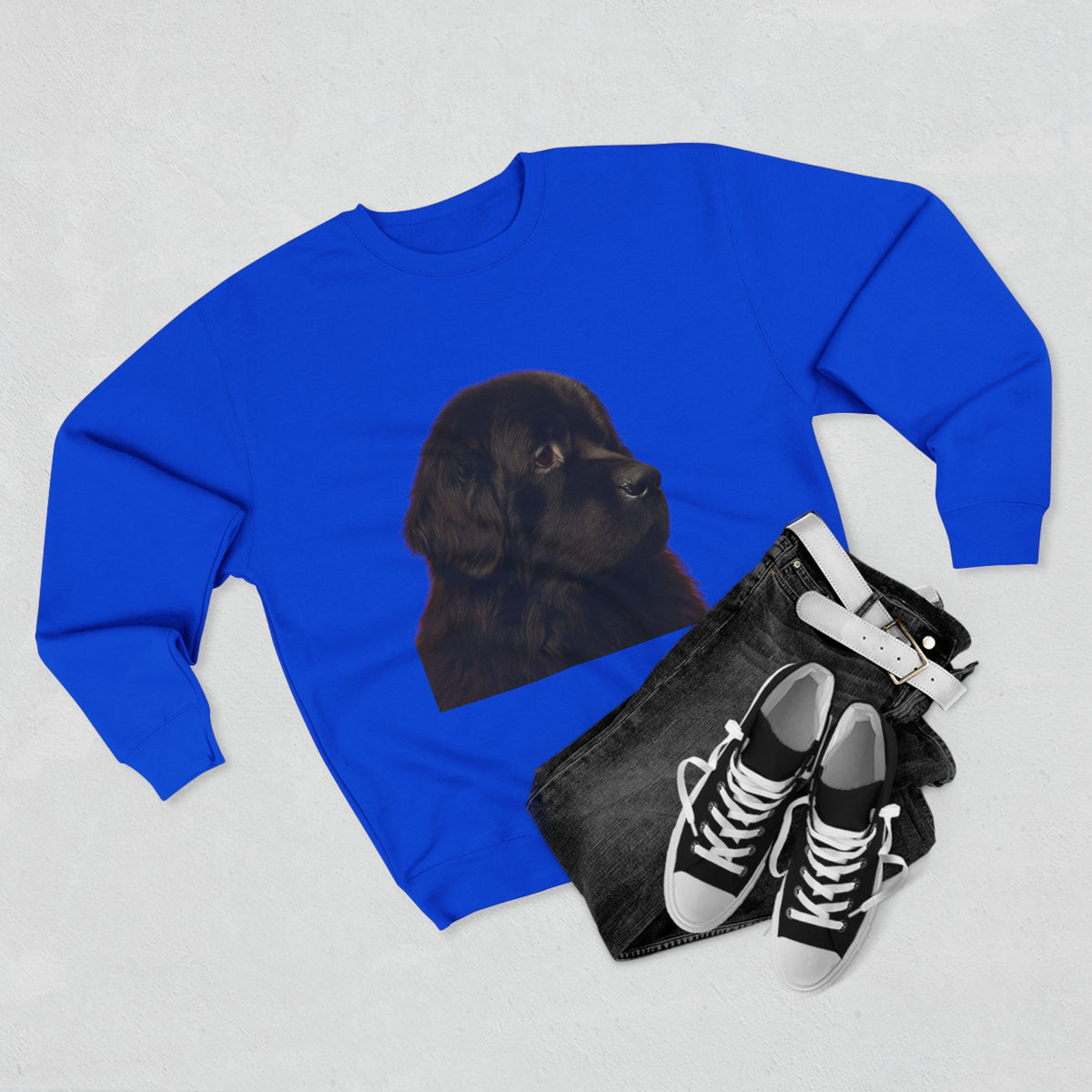 Newfie Head Unisex Crewneck Sweatshirt