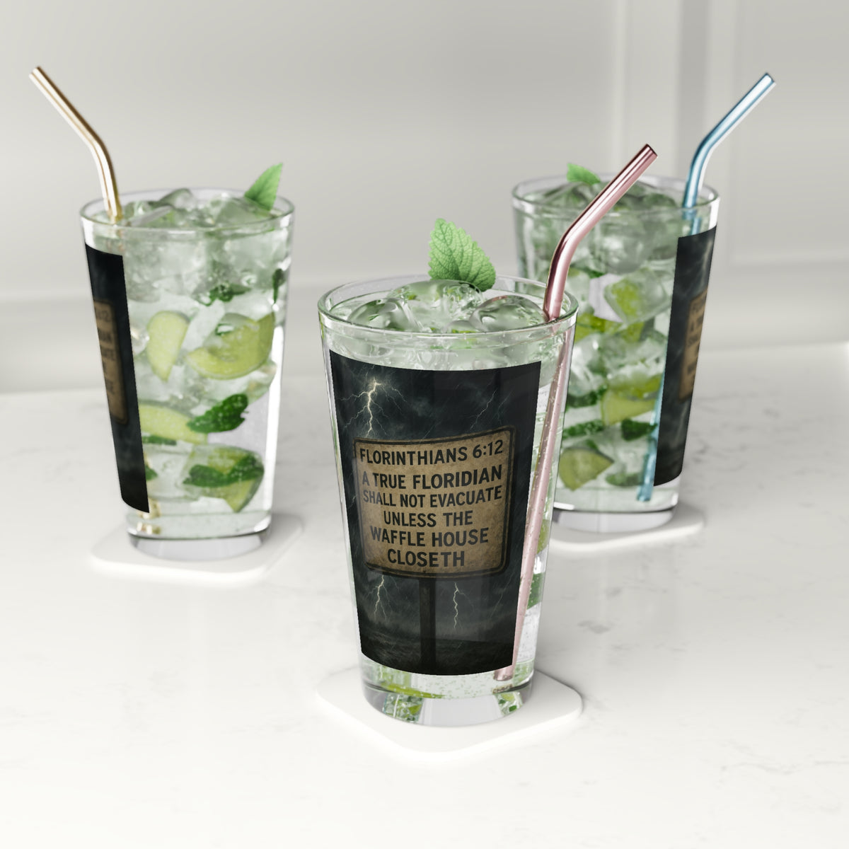 Florinthians 6:12 Drinking Glass