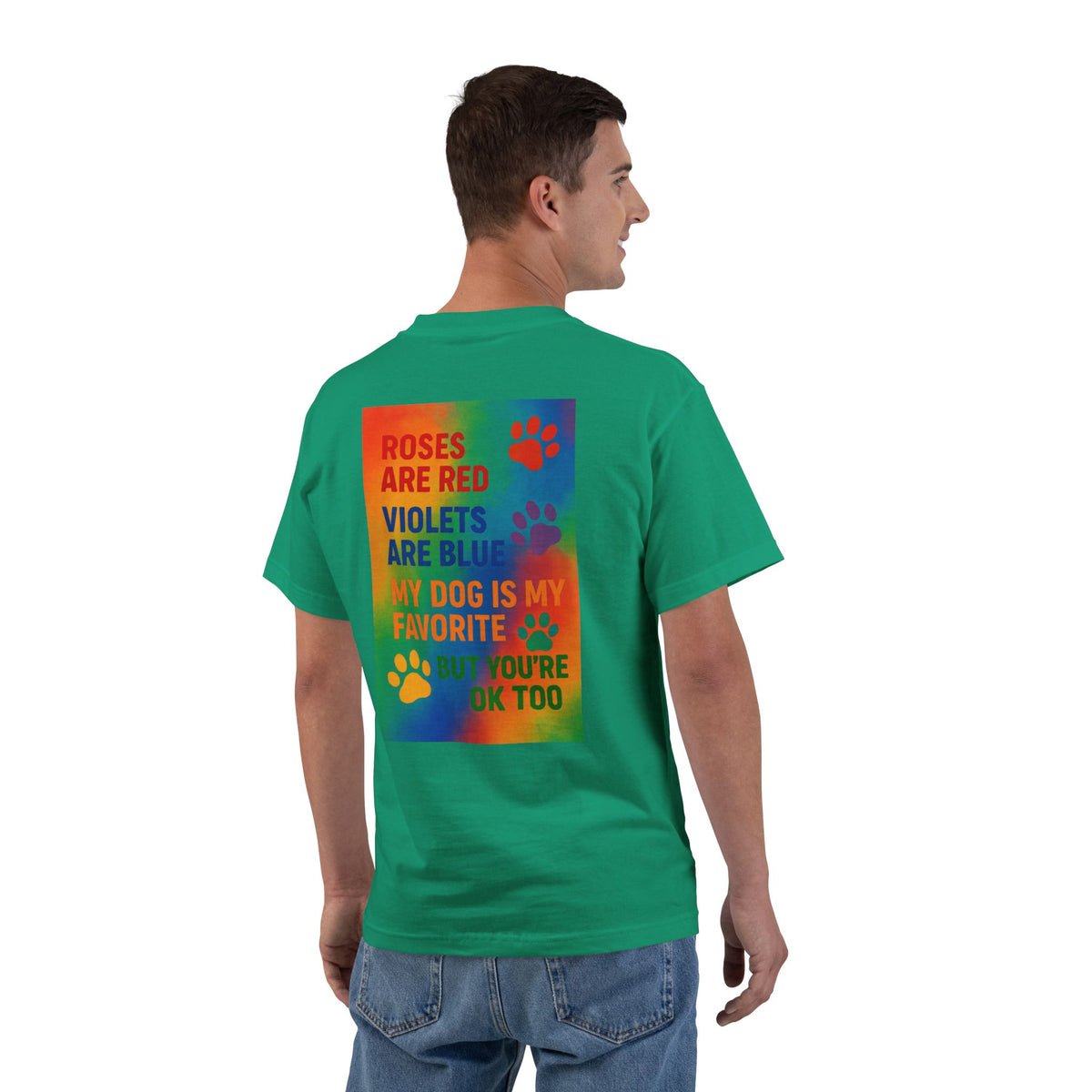 Roses Are Red Dog Men's Short-Sleeve Crewneck Tee