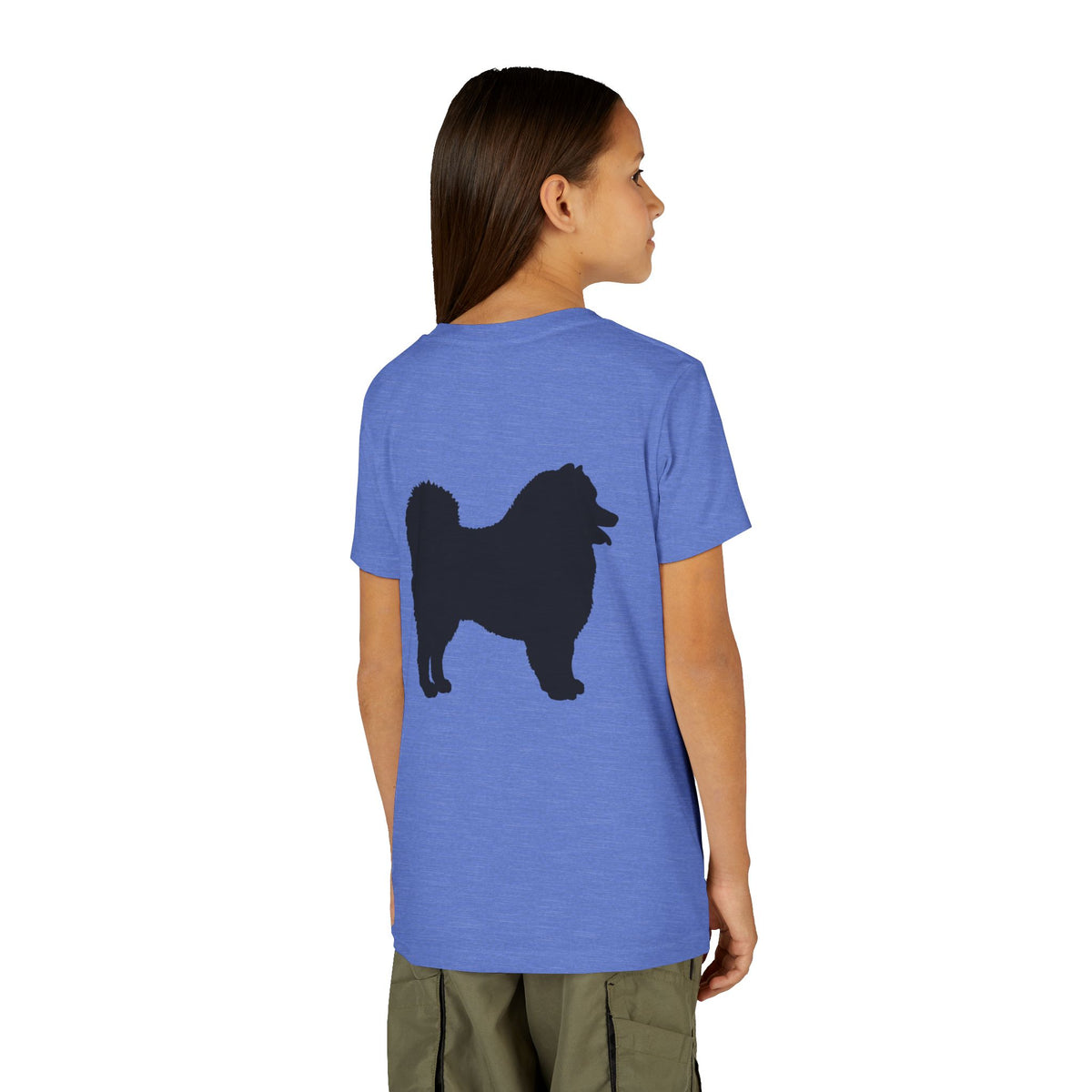 Samoyed Silhouette Youth Unisex Short Sleeve Crewneck Tee