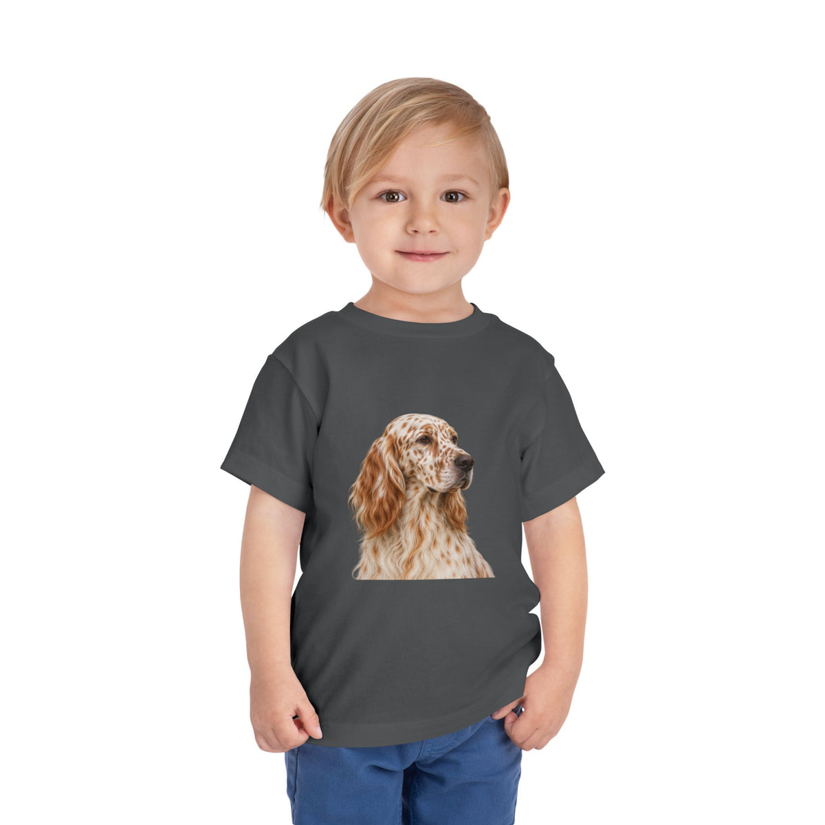 English Setter Head Toddler Unisex Short Sleeve Crewneck Tee