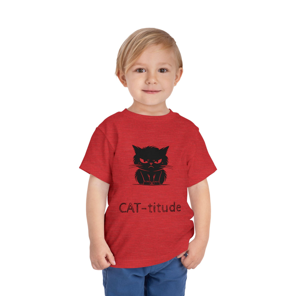 CAT-titude Toddler Unisex Short Sleeve Crewneck Tee
