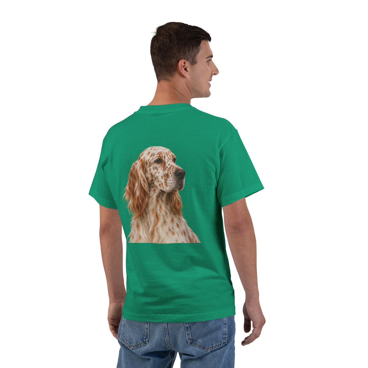 English Setter Head Men's Short-Sleeve Crewneck Tee