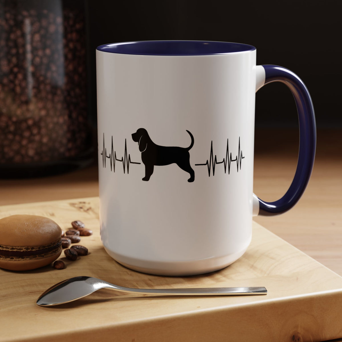 My Heart Beats For Bloodhounds 2-Tone Coffee Mug