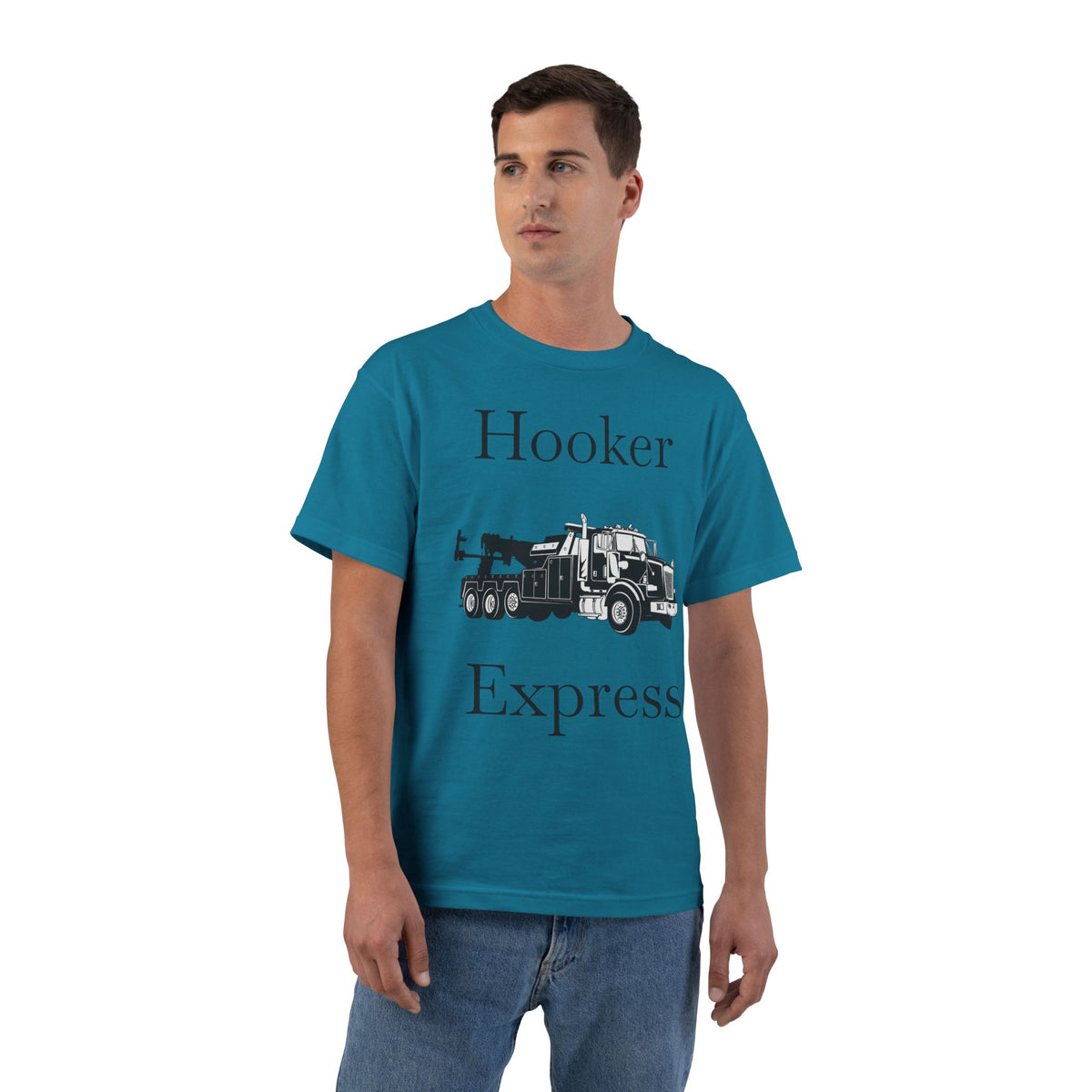 H**ker Express Heavy Tow Truck Men's Short-Sleeve Crewneck Tee