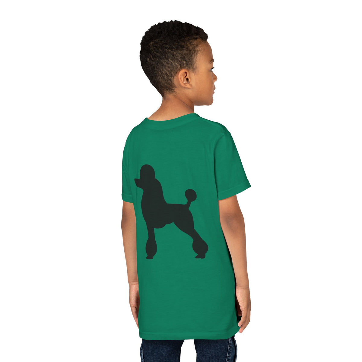 Poodle Silhouette Youth Unisex Short Sleeve Crewneck Tee