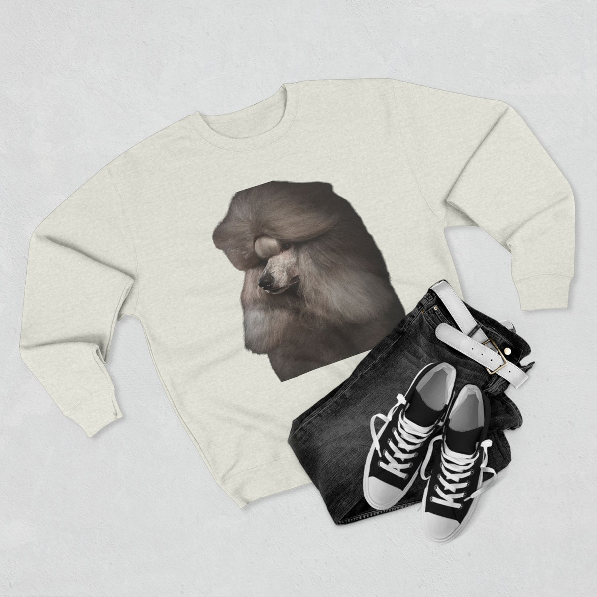 Poodle Head Unisex Crewneck Sweatshirt