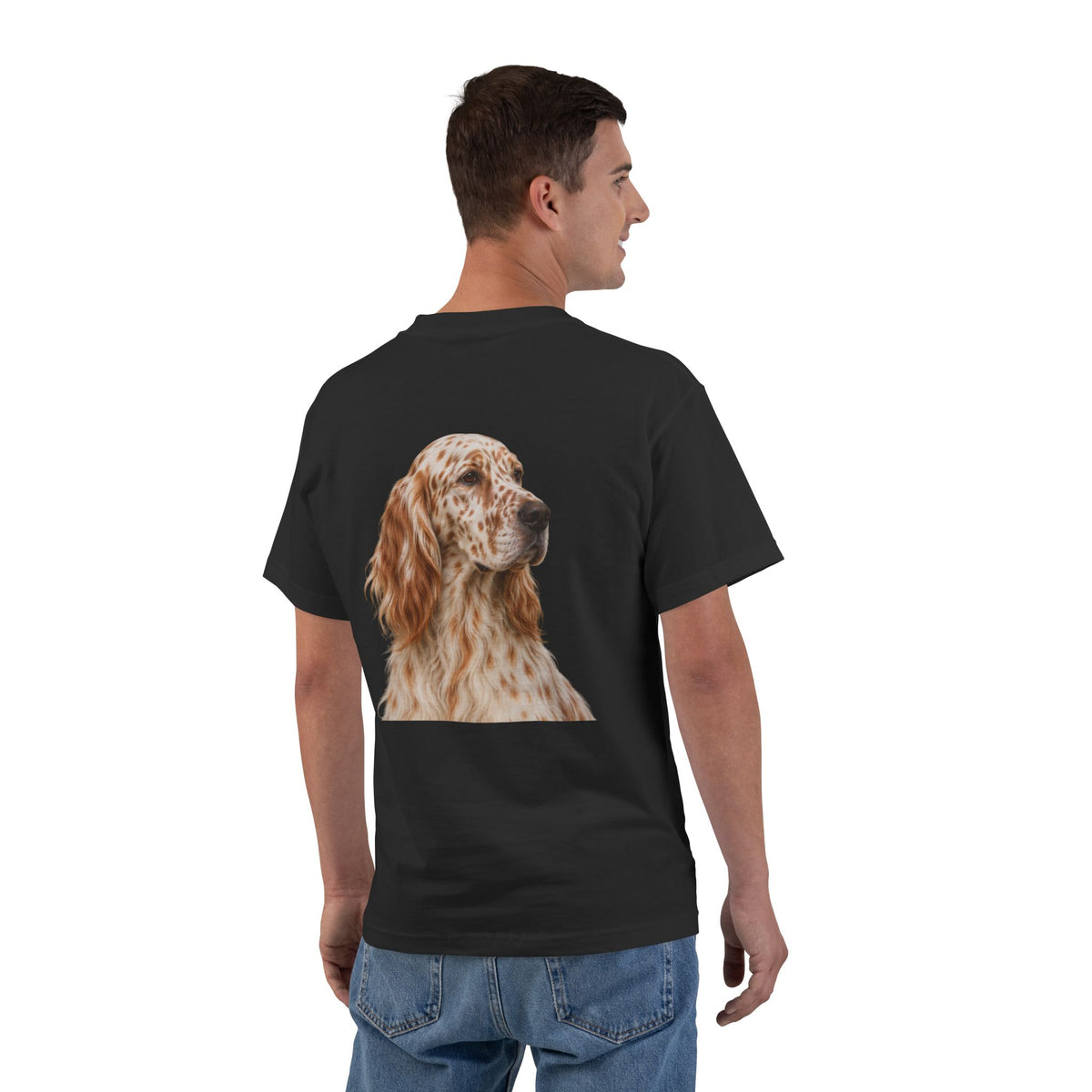 English Setter Head Men's Short-Sleeve Crewneck Tee