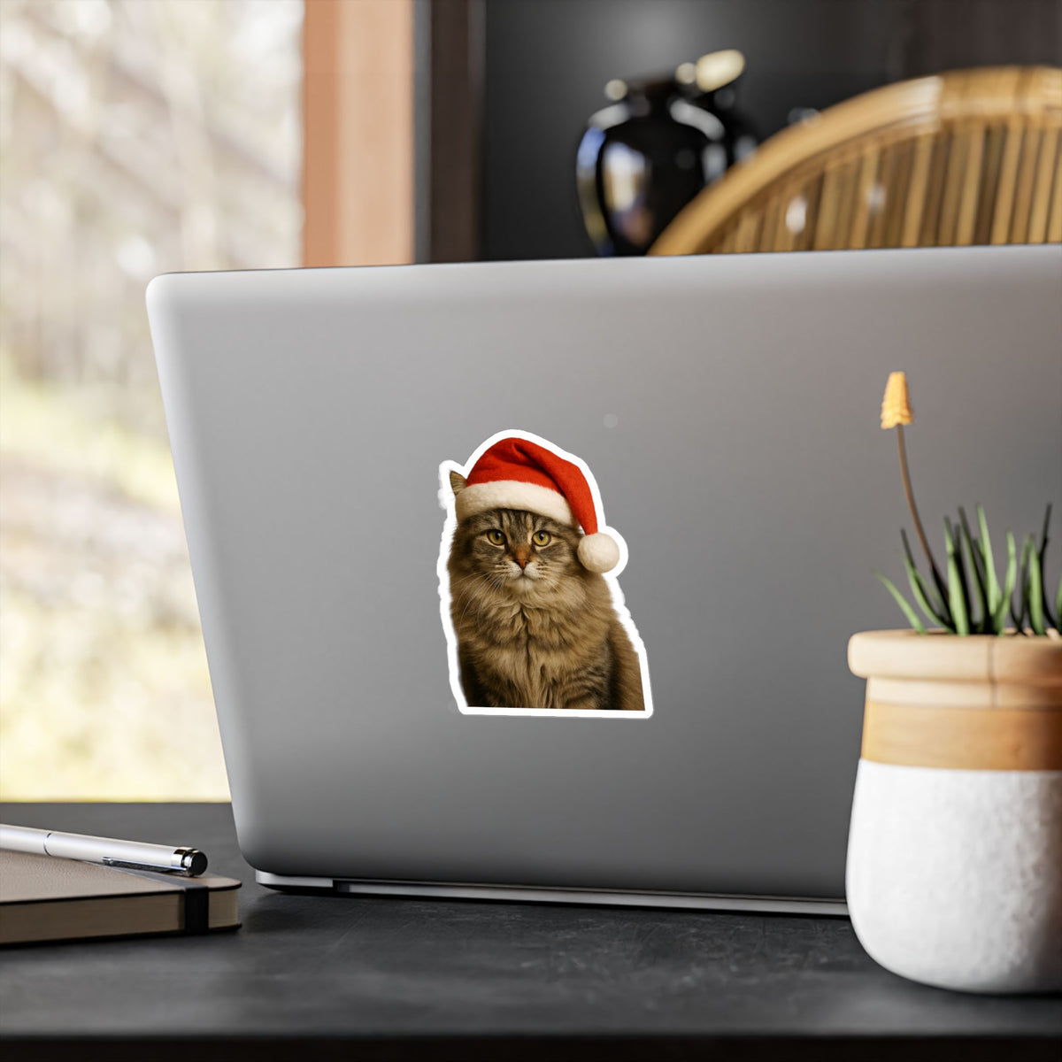 Santa Paws Cat Vinyl Decal