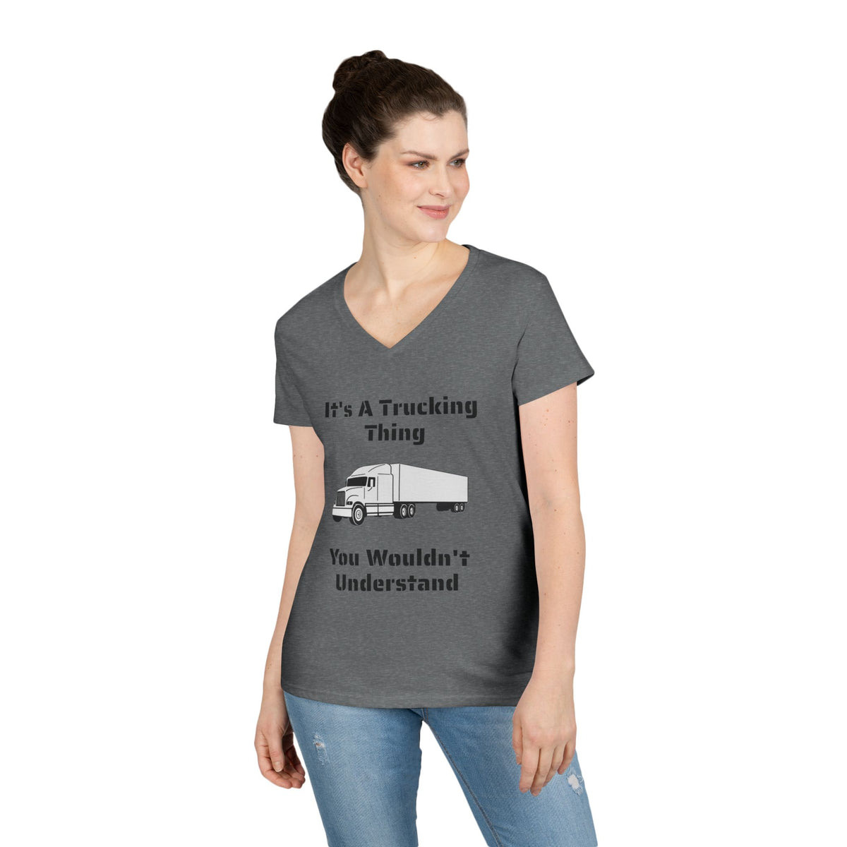 Trucking Thing Women's V-Neck Tee