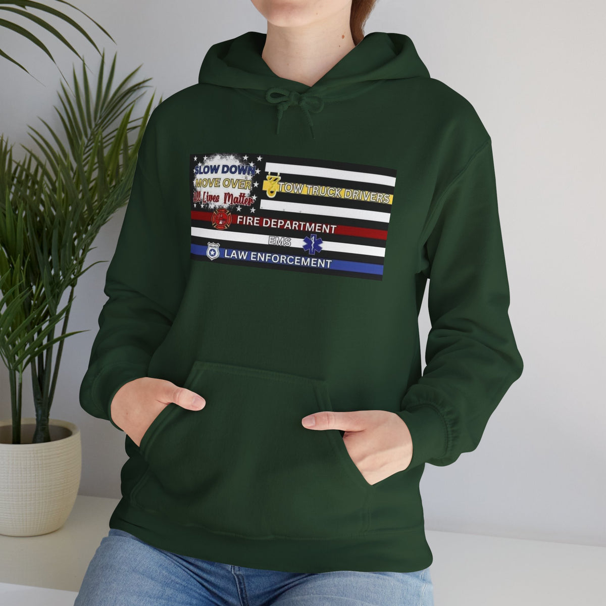 Slow Down Move Over Flag Unisex Hoodie