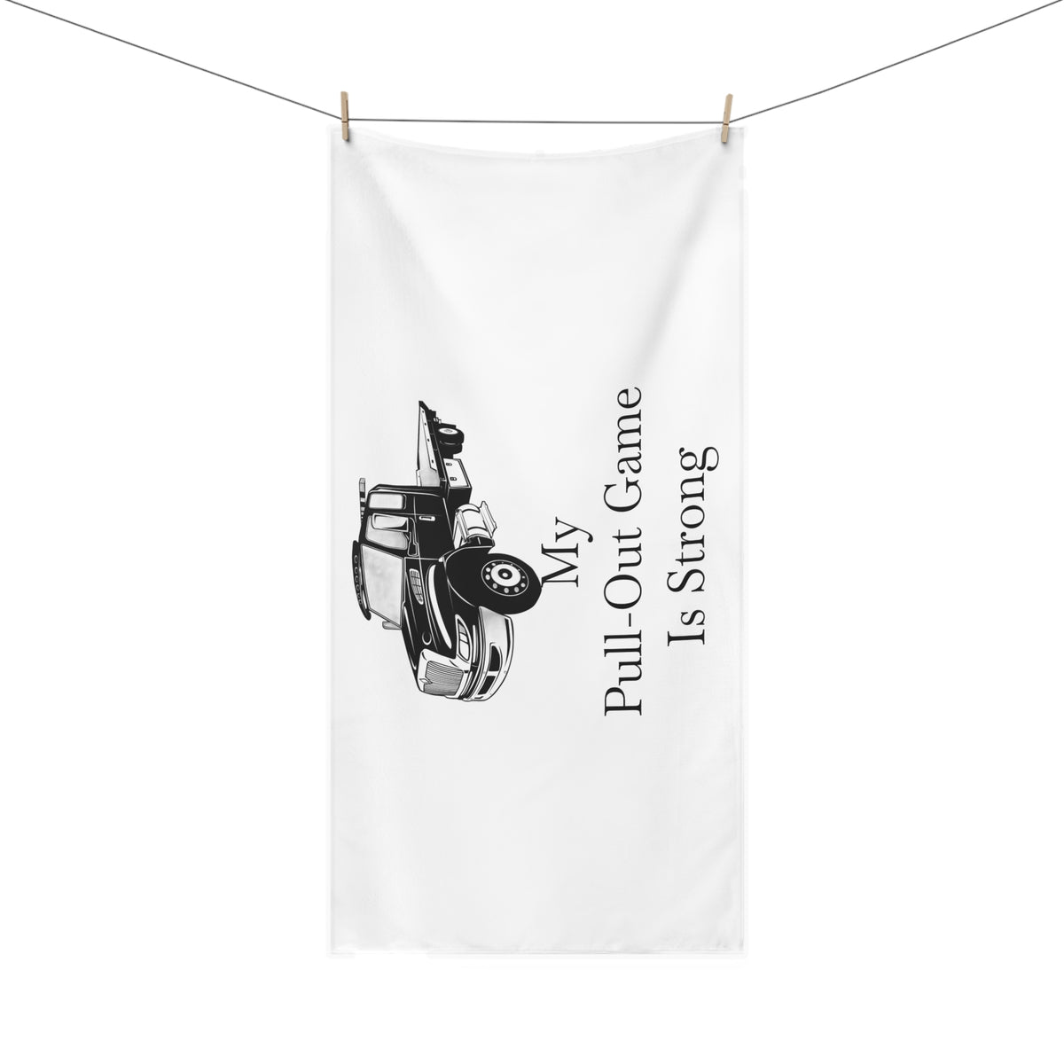 Pull Out Flatbed Tow Truck Mink-Cotton Beach Towel