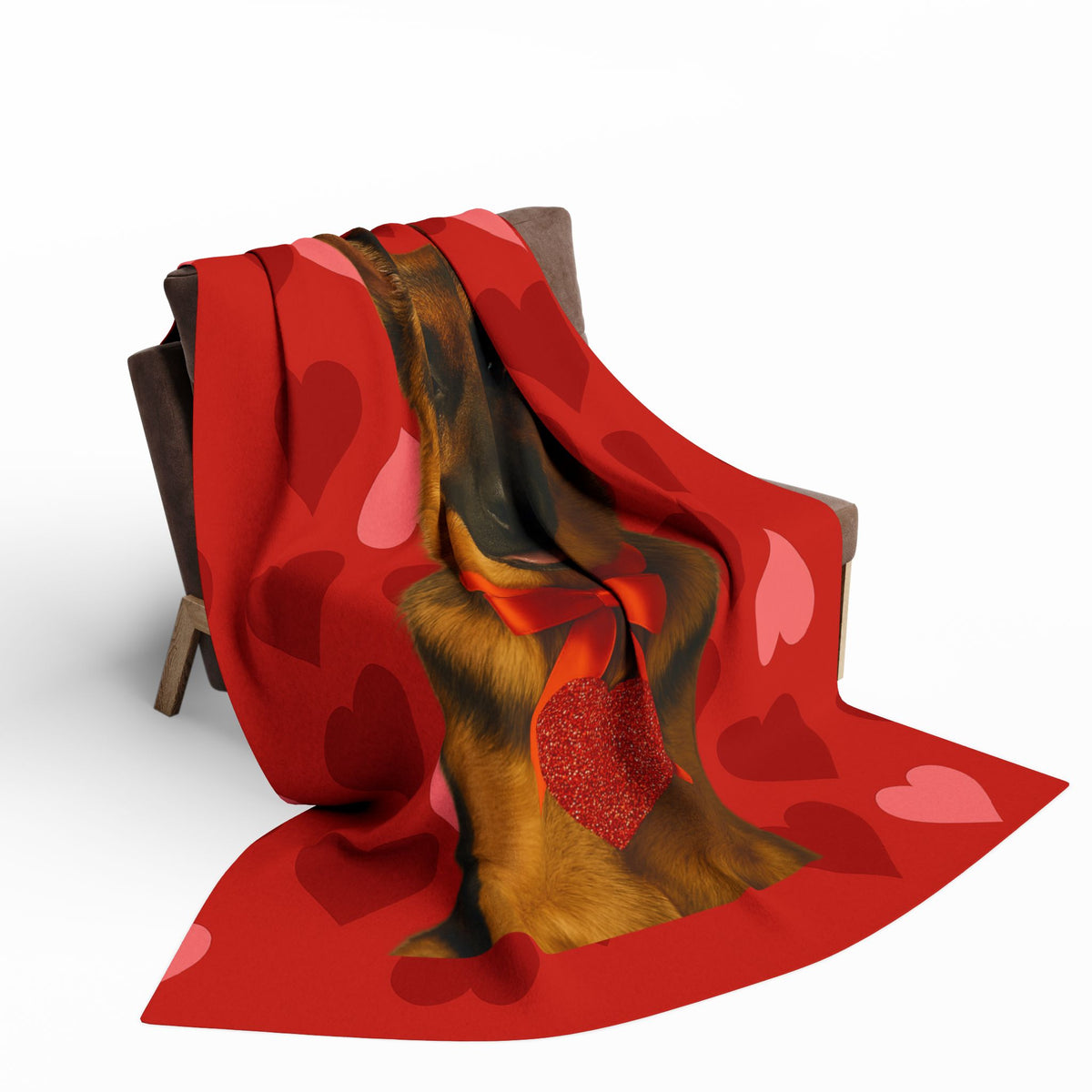 Cupid's Companion German Shepherd Arctic Fleece Blanket
