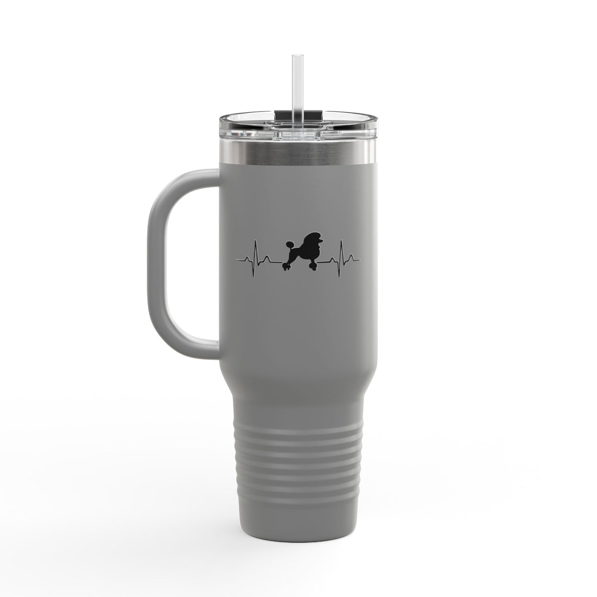 My Heart Beats For Poodles Insulated Travel Mug
