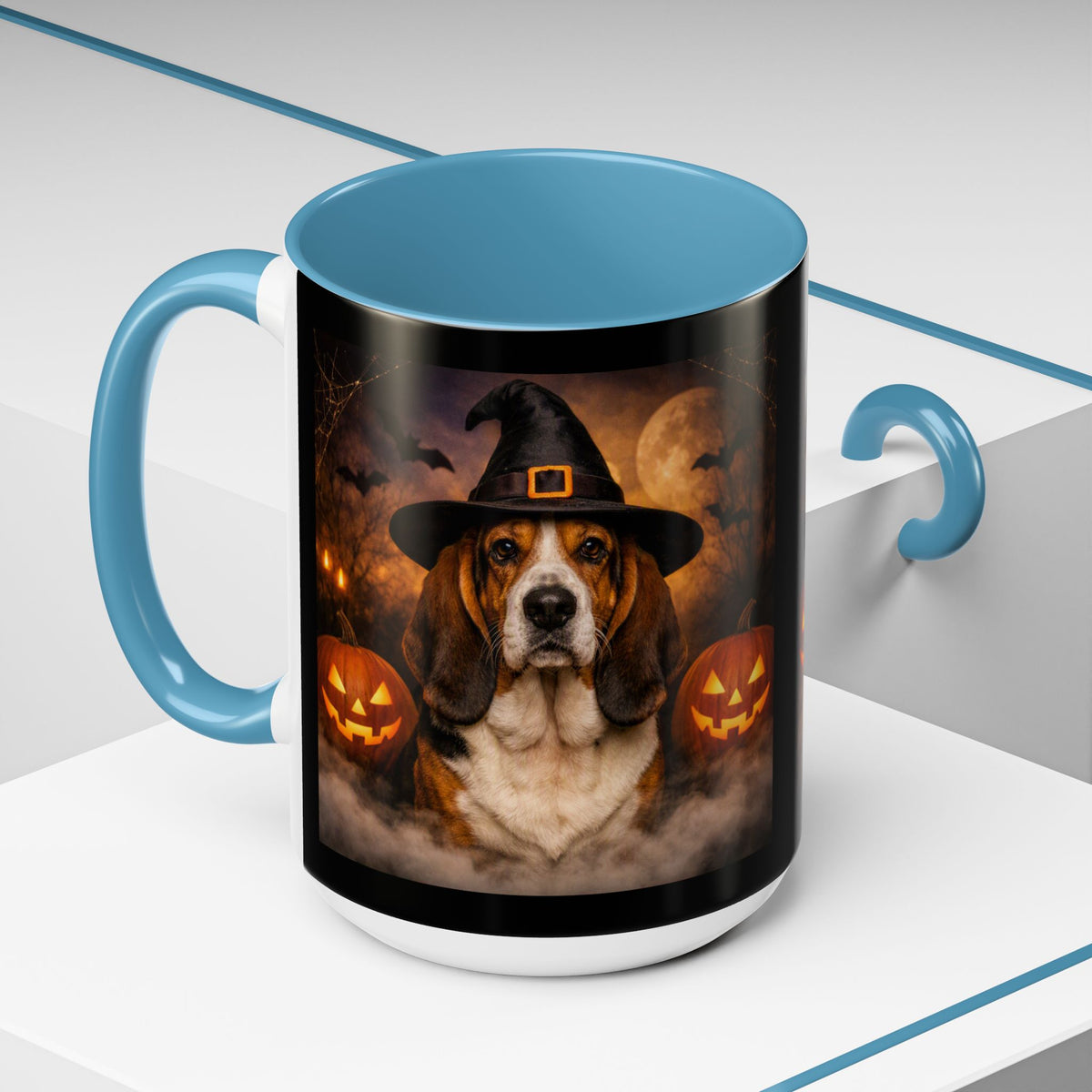 Witch Hat Pack Basset 2-Tone Coffee Mug