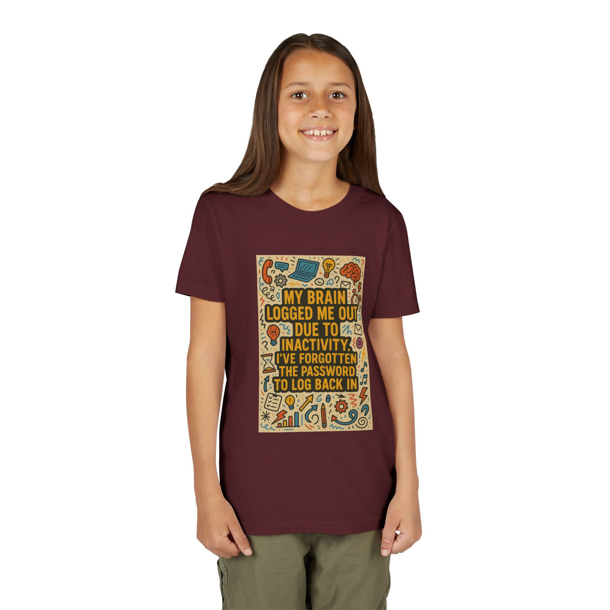 Logged Out Youth Unisex Short Sleeve Crewneck Tee