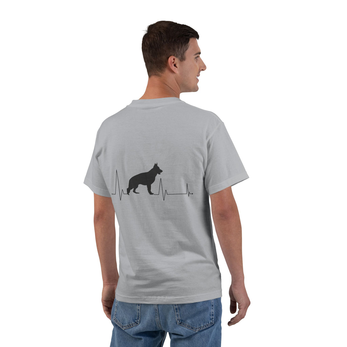 My Heart Beats For German Shepherds Men's Short-Sleeve Crewneck Tee