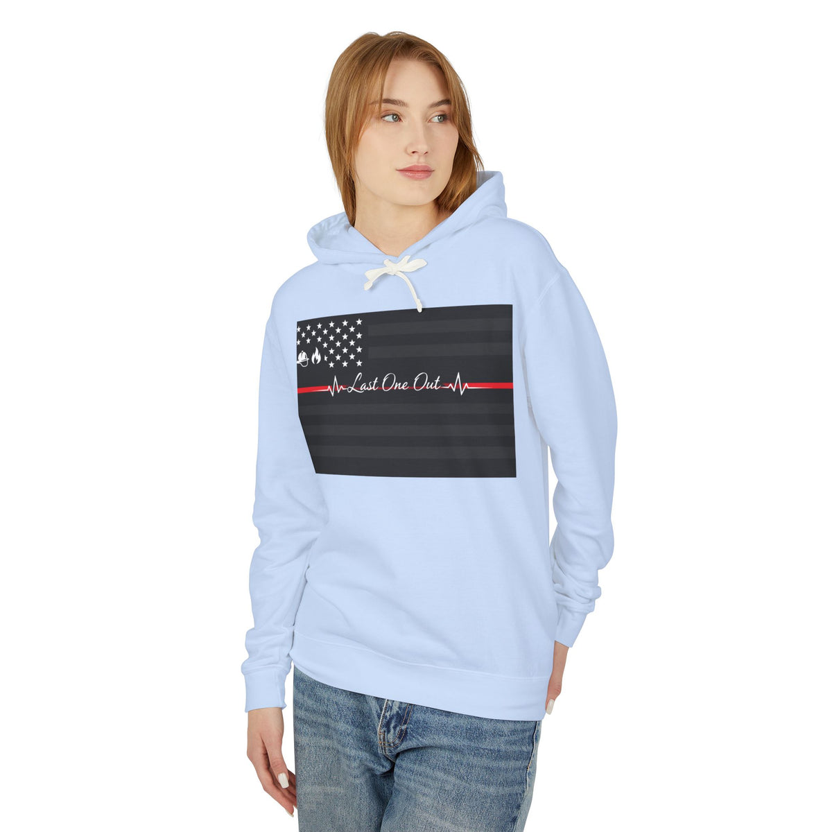 Thin Red Line Unisex Lightweight Hoodie