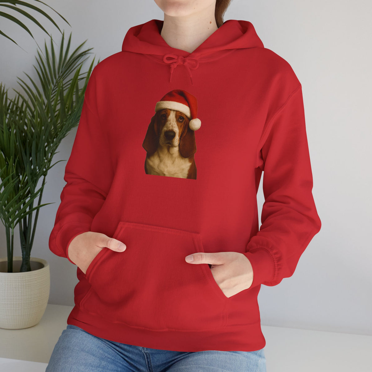 Santa Paws Basset Unisex Hoodie