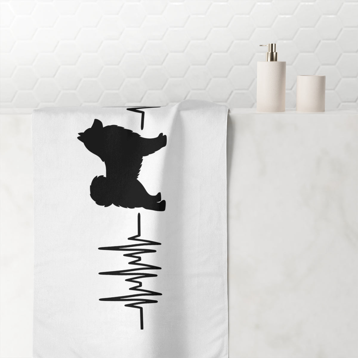 My Heart Beats For Samoyeds Mink-Cotton Beach Towel