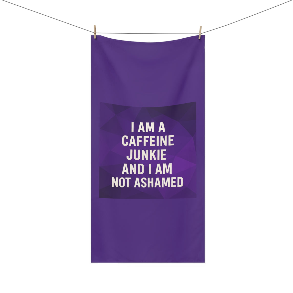Caffeine Junkie Mink-Cotton Beach Towel