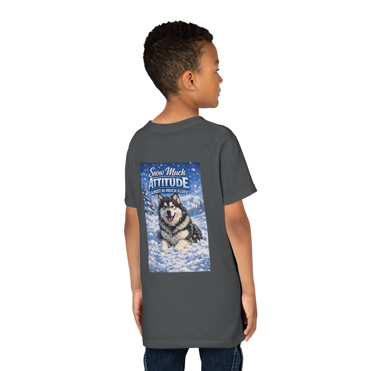 Snow Much Attitude Youth Unisex Short Sleeve Crewneck Tee