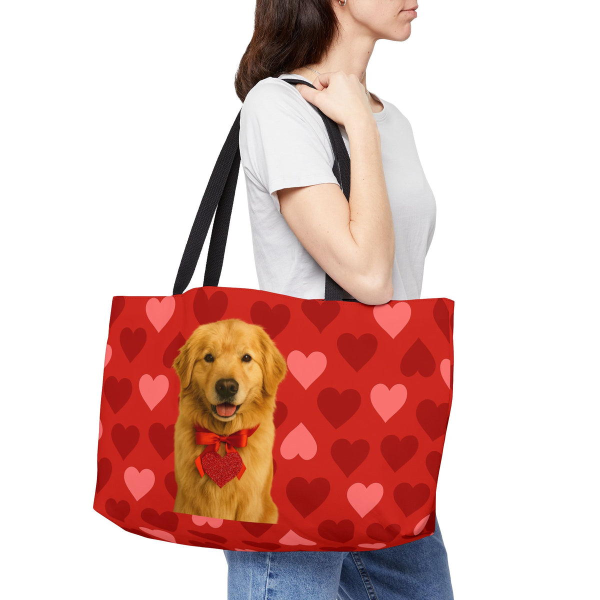 Cupid's Companion Golden Weekender Tote Bag