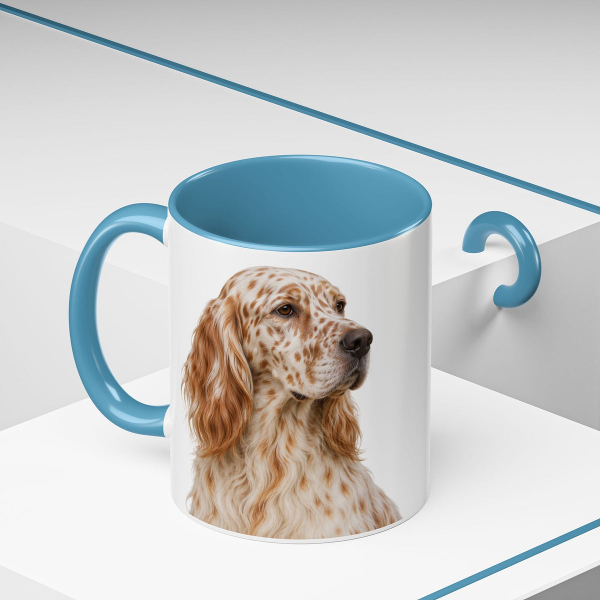English Setter Head 2-Tone Coffee Mug