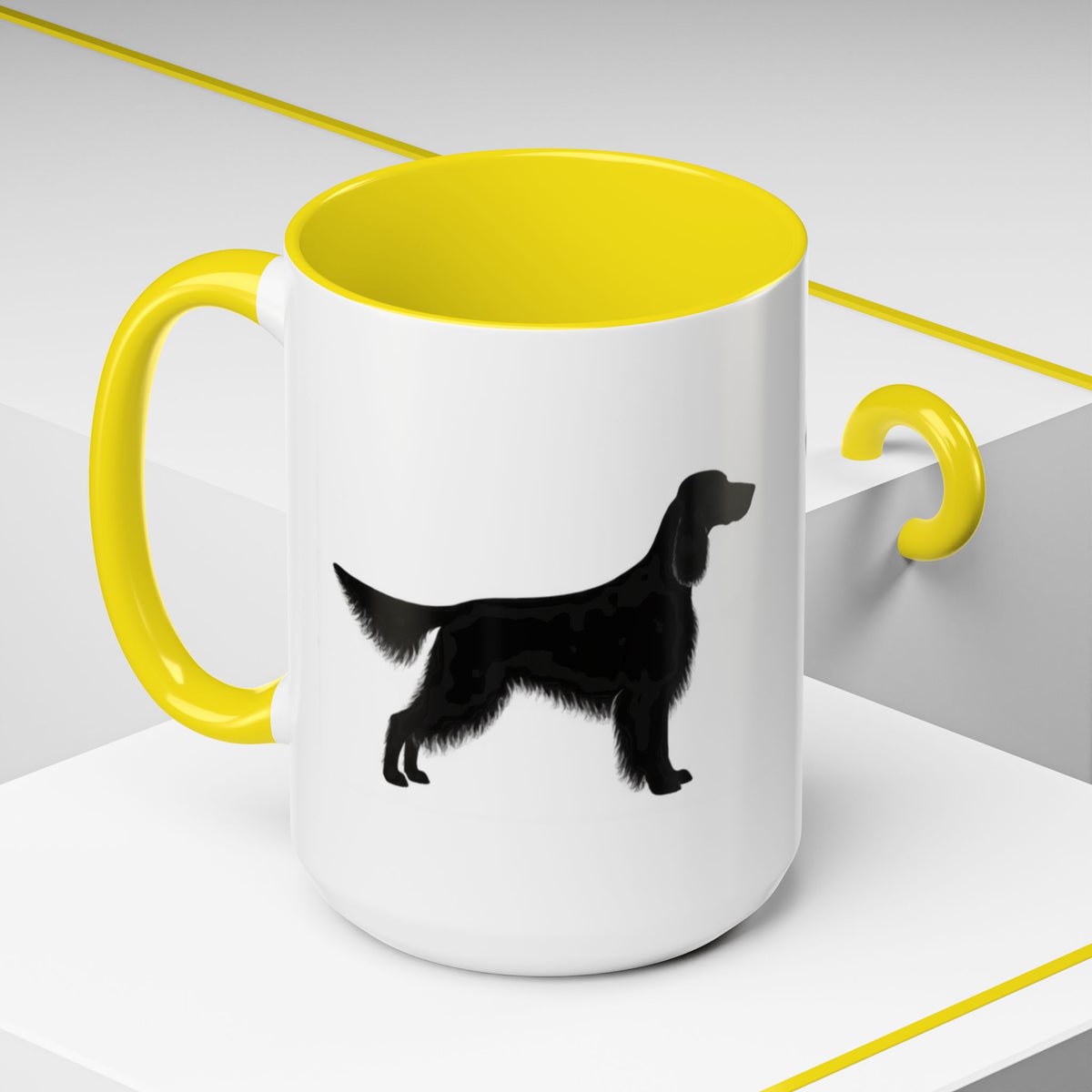 English Setter Silhouette 2-Tone Coffee Mug