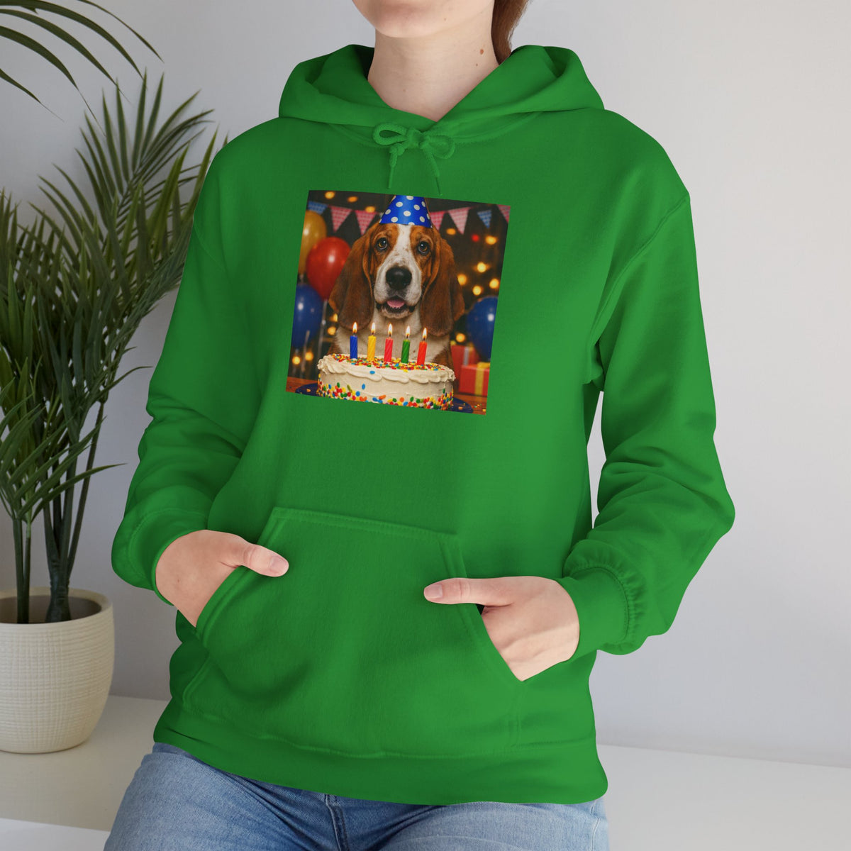 Birthday Buddy Basset Unisex Hoodie