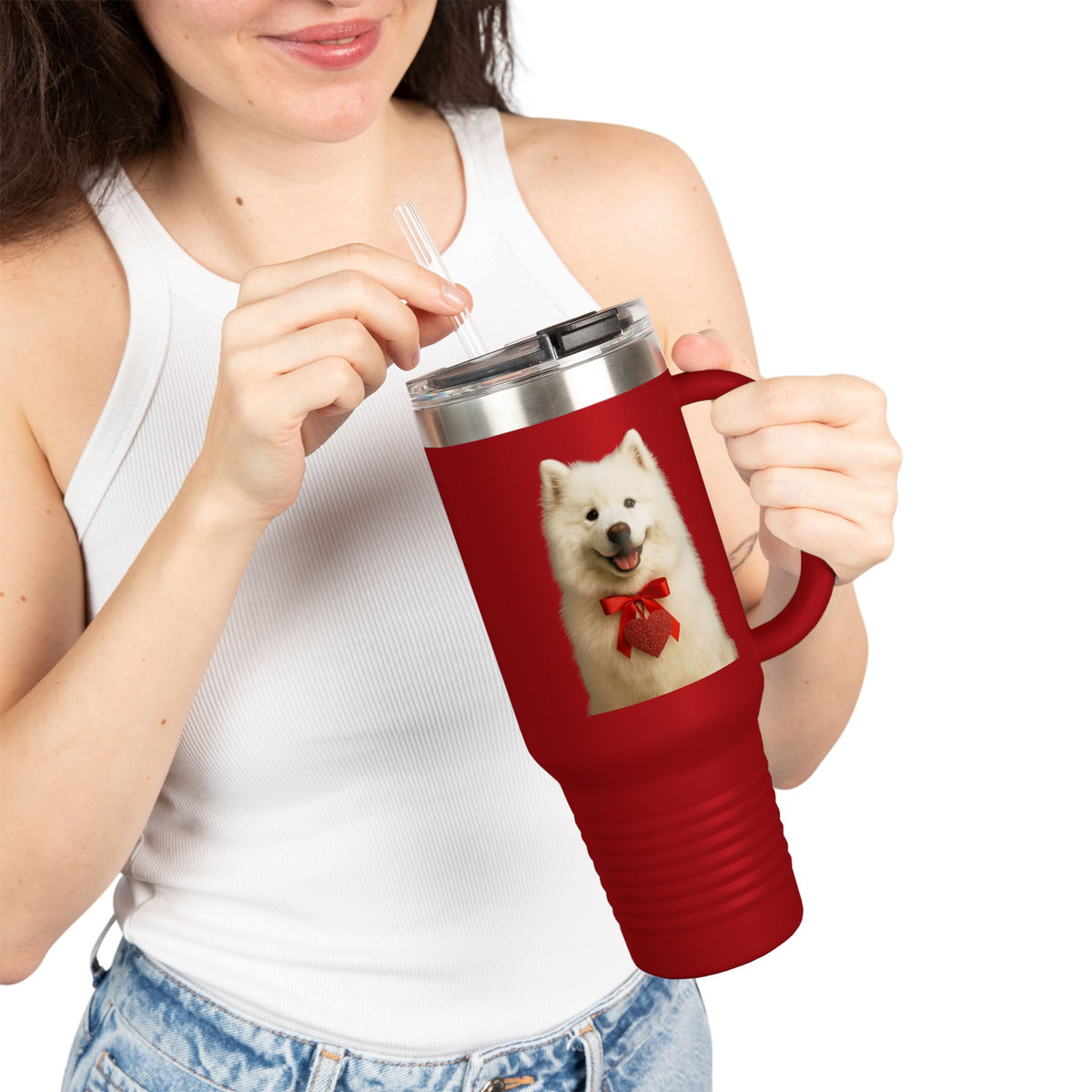 Cupid's Companion Samoyed Insulated Travel Mug