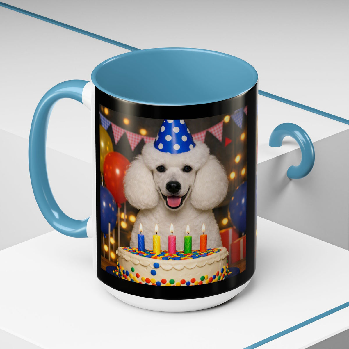 Birthday Buddy Poodle 2-Tone Coffee Mug