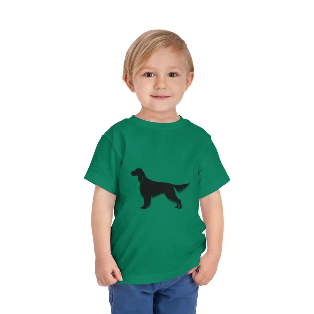 English Setter Silhouette Toddler Unisex Short Sleeve Crewneck Tee