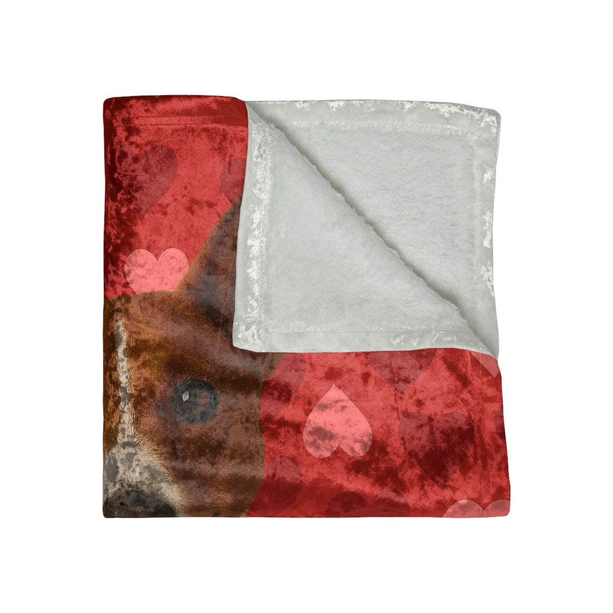 Cupid's Companion Basenji Crushed Velvet Blanket