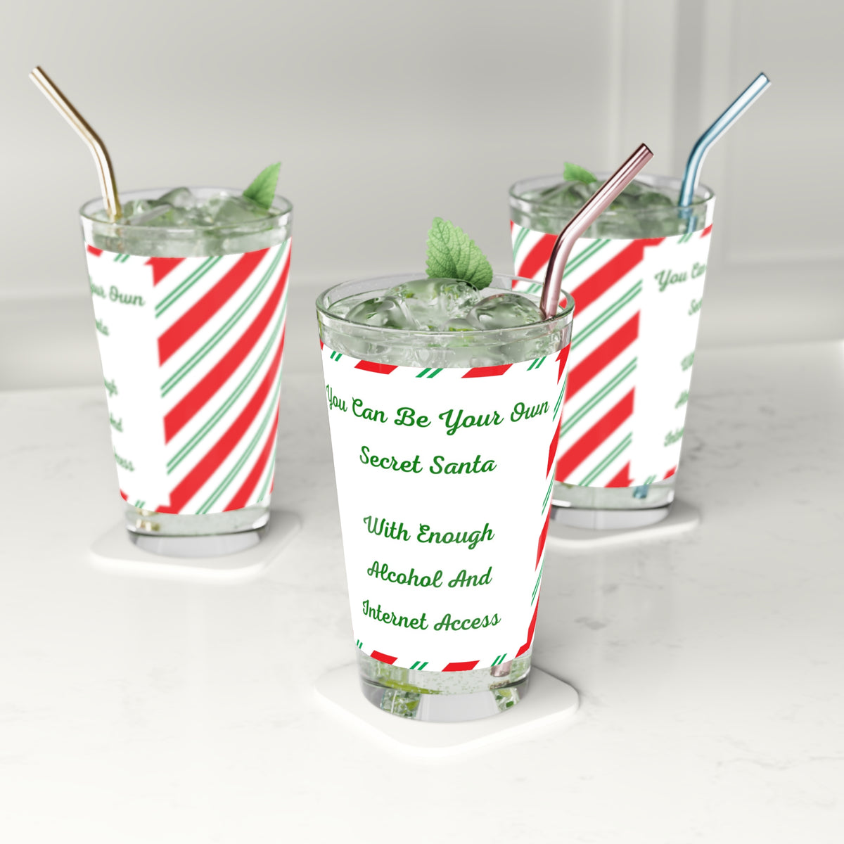 Your Own Secret Santa Drinking Glass