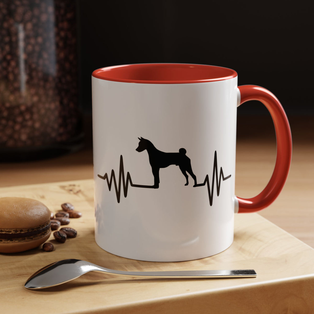 My Heart Beats For Basenjis 2-Tone Coffee Mug