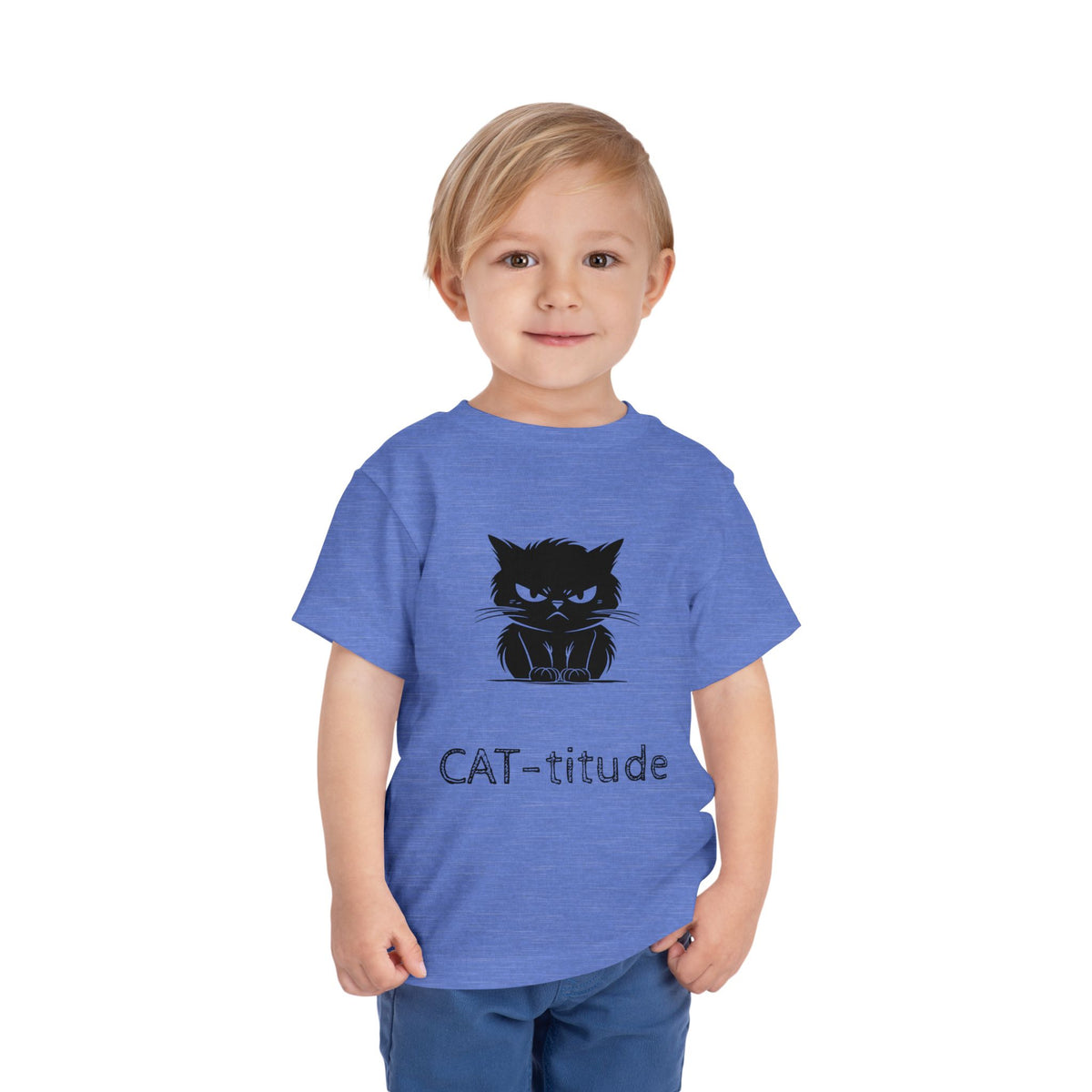 CAT-titude Toddler Unisex Short Sleeve Crewneck Tee