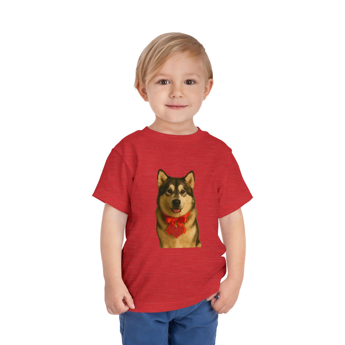 Cupid's Companion Malamute Toddler Unisex Short Sleeve Crewneck Tee