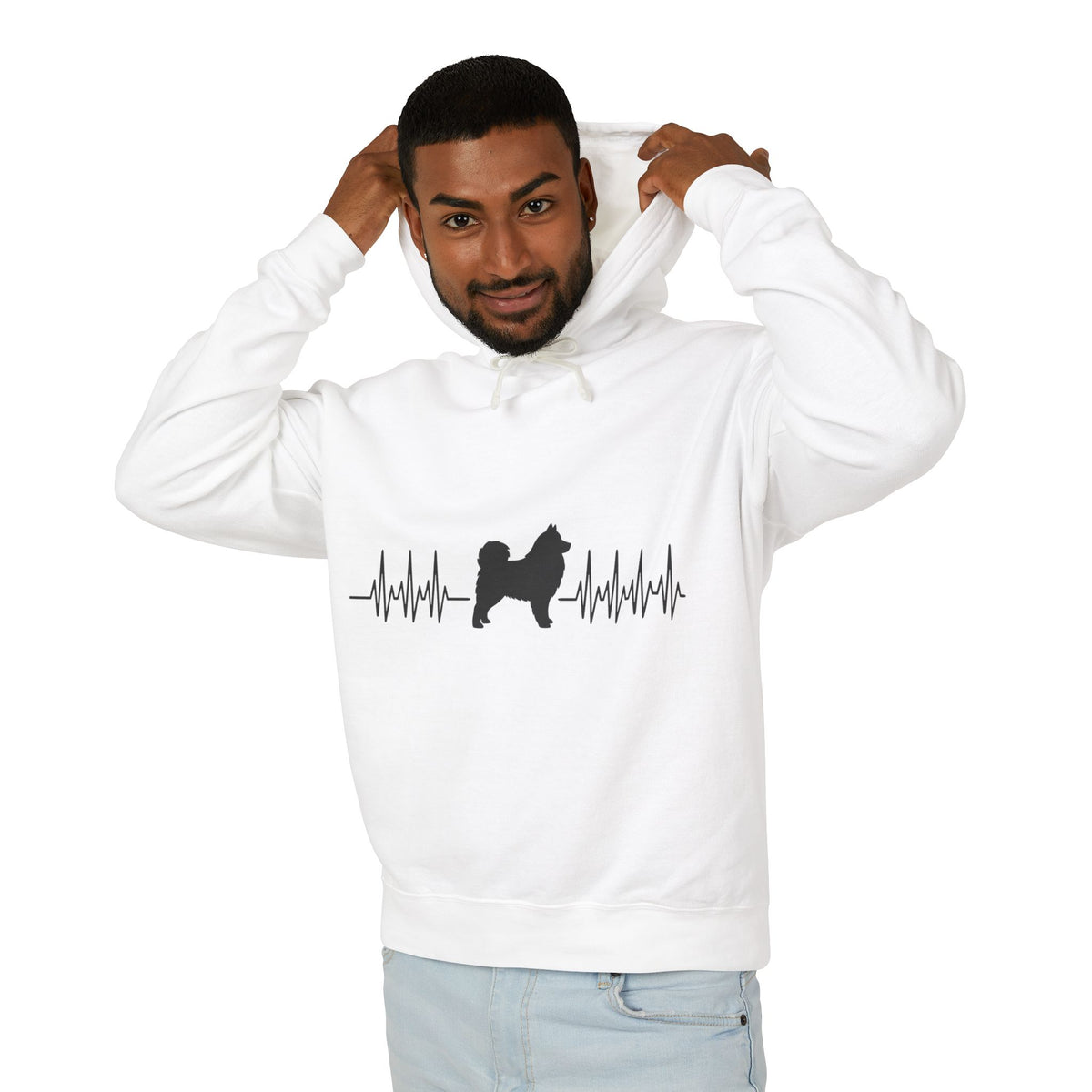 My Heart Beats For Samoyeds Unisex Lightweight Hoodie