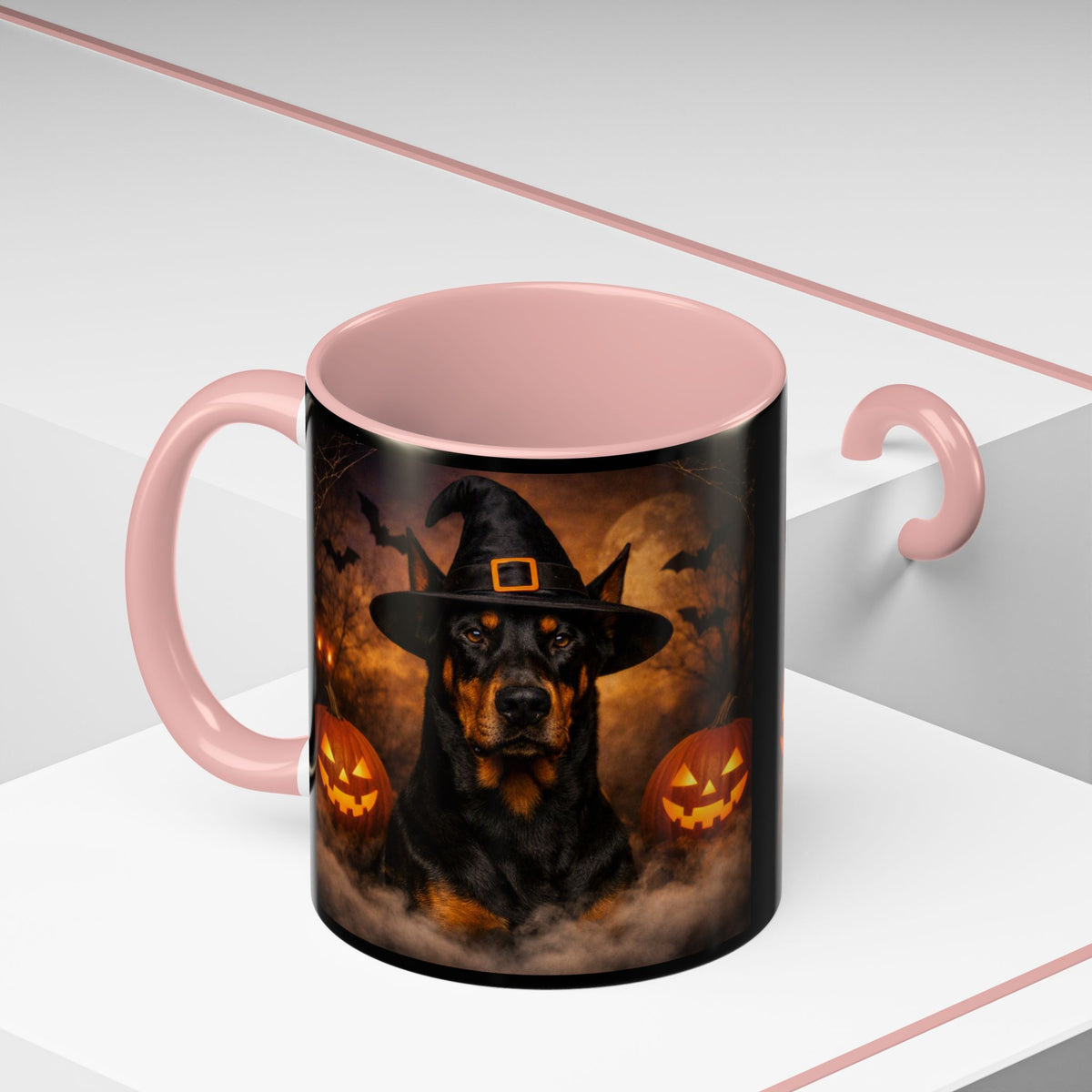 Witch Hat Pack Doberman 2-Tone Coffee Mug