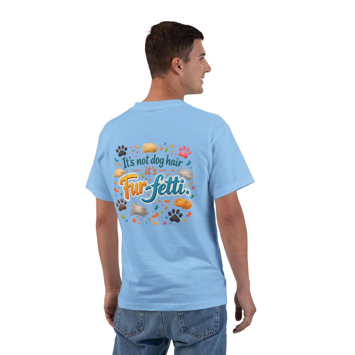 Fur-Fetti Dog Men's Short-Sleeve Crewneck Tee