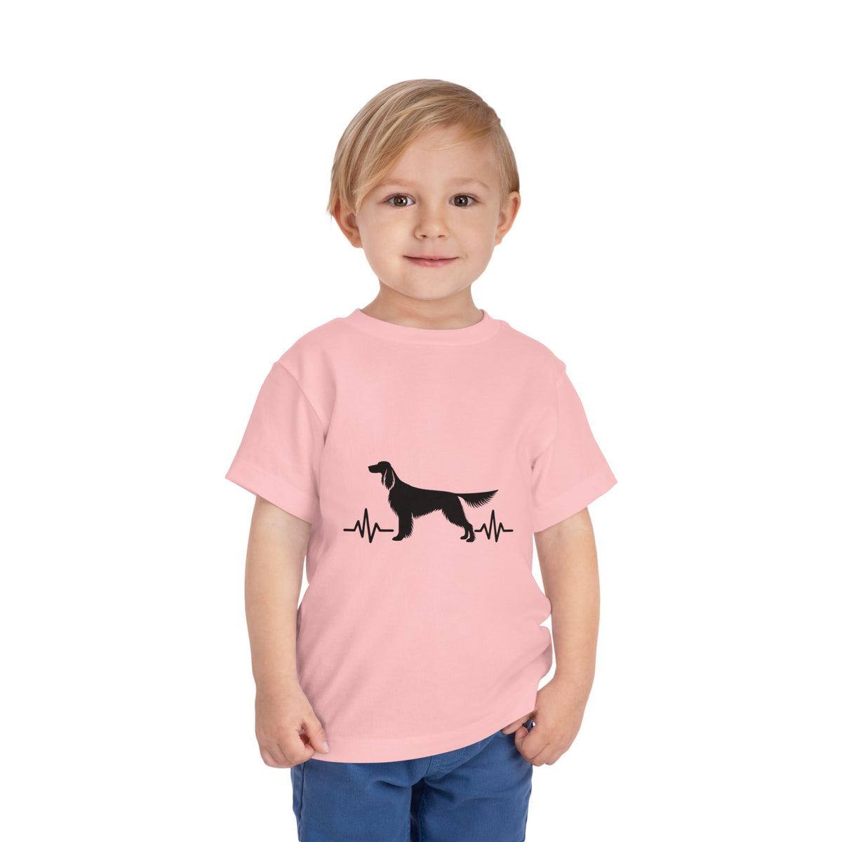 My Heart Beats For English Setters Toddler Unisex Short Sleeve Crewneck Tee