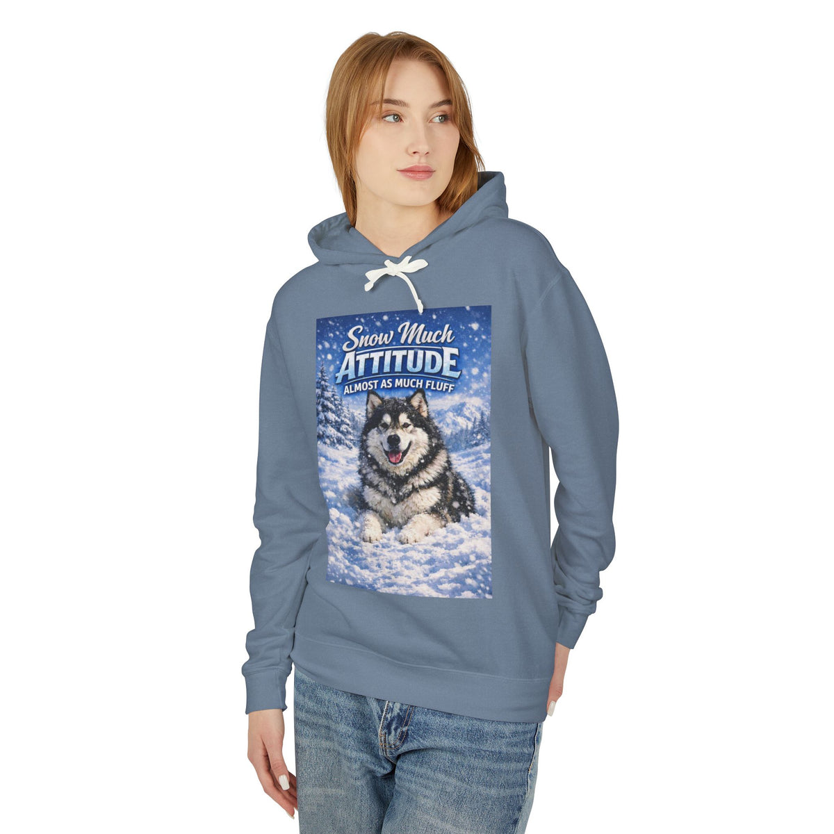 Snow Much Attitude Unisex Lightweight Hoodie