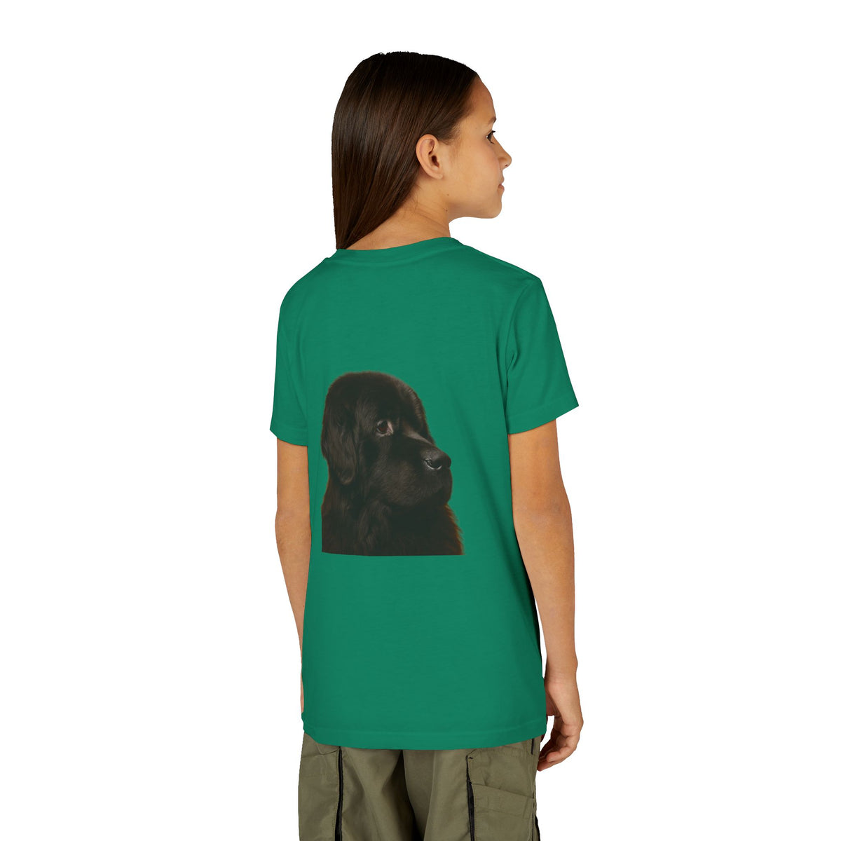 Newfie Head Youth Unisex Short Sleeve Crewneck Tee