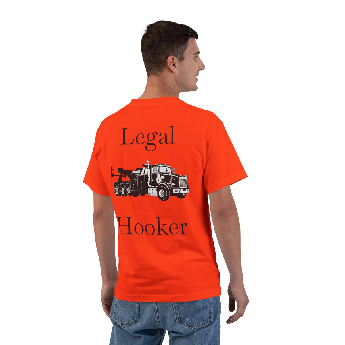 Legal H**ker Heavy Tow Truck Men's Short-Sleeve Crewneck Tee