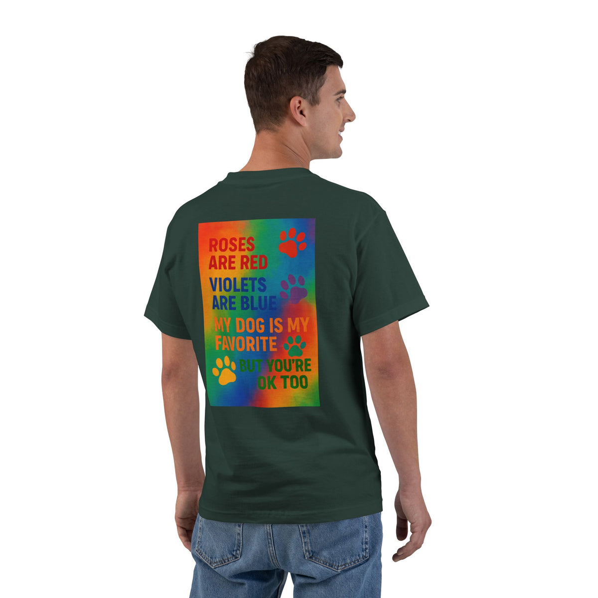 Roses Are Red Dog Men's Short-Sleeve Crewneck Tee
