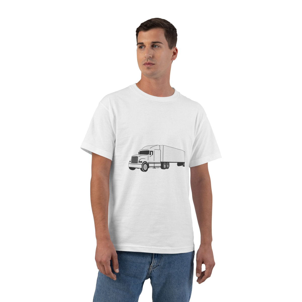 Semi Truck Men's Short-Sleeve Crewneck Tee