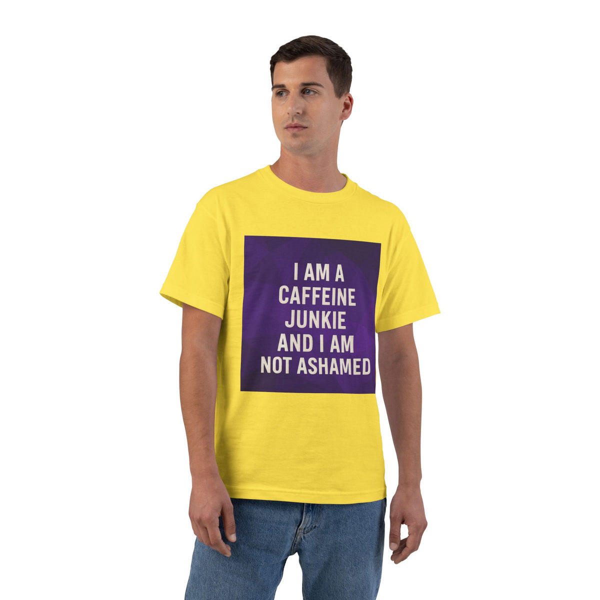 Caffeine Junkie Men's Short-Sleeve Crewneck Tee
