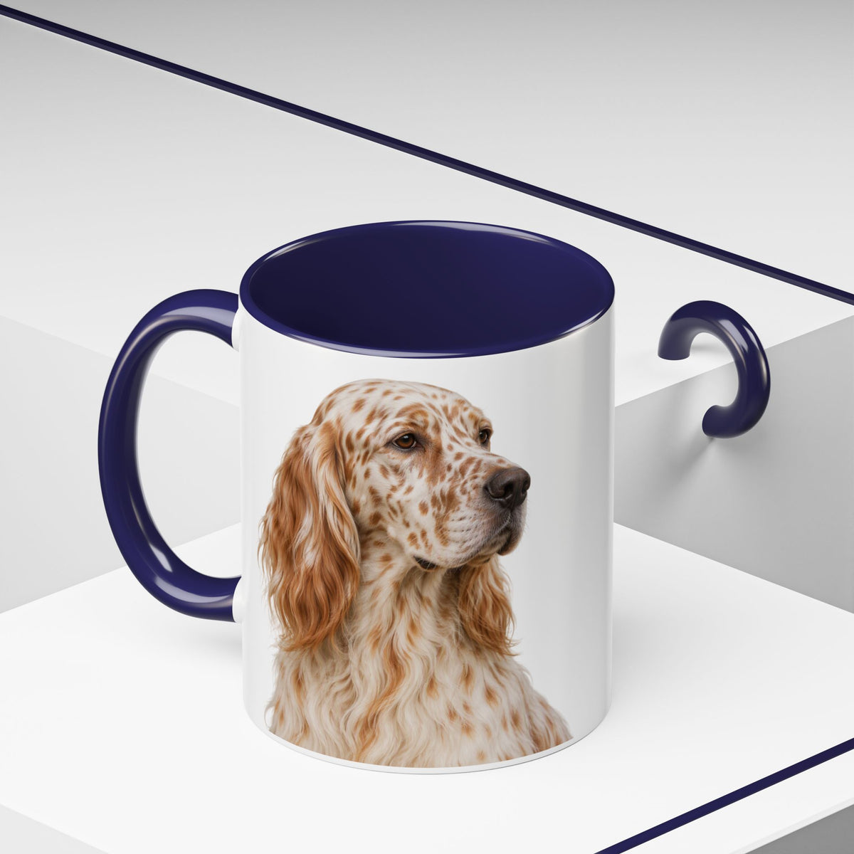 English Setter Head 2-Tone Coffee Mug