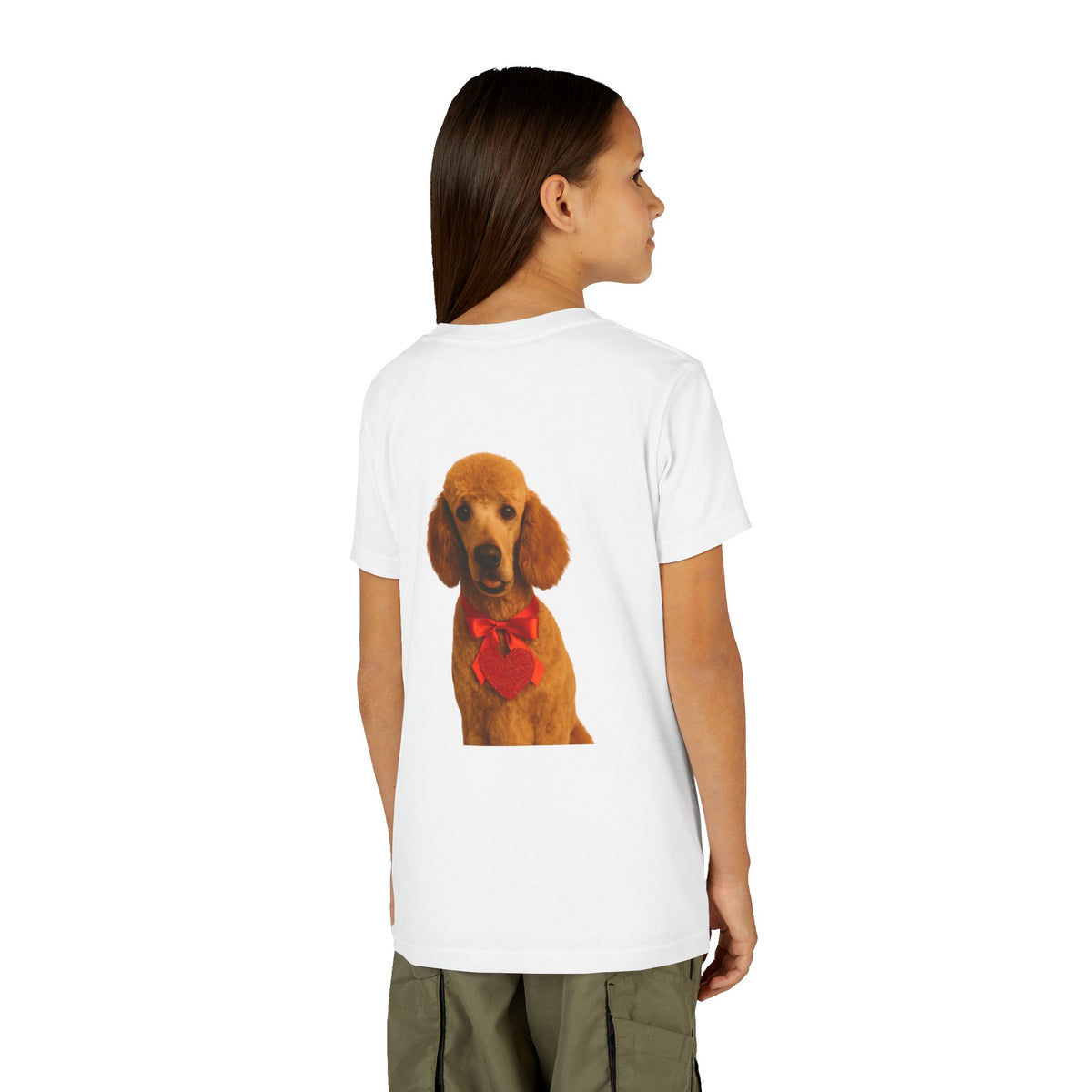 Cupid's Companion Poodle Youth Unisex Short Sleeve Crewneck Tee